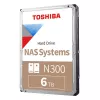 HDD  TOSHIBA 3.5" HDD  6.0TB -SATA-256MB Toshiba N300 NAS Systems HDWG460UZSVA, NAS, 24/7, CMR, 7200rpm, 1.0M (MTTF)
Capacitate memorie:  6 TB 
Sistem de stocare a datelor:  3.5" 
Interfață SSD:  SATA-3 (6 Gb/s) 
Dimensiune memorie tampon (cache):  256 MB 
Viteza 