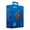 Hard disk extern  Samsung 4.0TB Samsung Portable SSD T7 Titan Gray, USB-C 3.1 (85x57x8mm, 58g, R/W:1050/1000MB/s) 