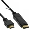 Кабель видео  Brackton Cable DP-HDMI - 3m - Brackton DP4-HD6-0300.B, 3 m, DisplayPort 20 pin to HDMI 19 pin m/m, IC-chip for 100% transmission, 4K 60Hz 4:4:4, 3840x2160, 18Gbit/s, HDR10, HDCP 2.2/1.4, 3D, bulk packing 