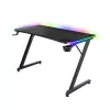 Геймерский компьютерный стол  TRUST Trust Gaming RGB Desk GXT 710 LUMINUS PRO,120x60cm, FSC®-certified wood with anti-scratch top layer with carbon look, edge-integrated RGB LED lighting on 3 sides, wireless charger, on-desk touch controls,  height-adjustable feet, cup holder, headset  