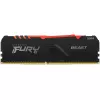 RAM  KINGSTON 16GB DDR4-3733 Kingston FURY® Beast DDR4 RGB, PC29800, CL19, 2Rx8, 1.35V, Auto-overclocking, Asymmetric BLACK low-profile heat spreader, Dynamic RGB effects featuring Kingston FURY Infrared Sync technology, Intel XMP Ready (Extreme Memory Profiles) 