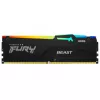 Модуль памяти  KINGSTON 16GB DDR5-6000  Kingston FURY® Beast DDR5 RGB, PC48000, CL40, 1Rx8, 1.4V, Auto-overclocking, Asymmetric BLACK low-profile heat spreader, Dynamic RGB effects featuring HyperX Infrared Sync technology, Intel XMP 3.0 Ready (Extreme Memory Profiles) 