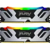 Модуль памяти  KINGSTON 48GB (Kit of 2*24GB) DDR5-8400  Kingston FURY® Renegade Silver DDR5 RGB CUDIMM, PC67200, CL40, 1.45V, 1Rx8, Auto-overclocking, Symmetric SILVER Large heat spreader, Dynamic RGB effects featuring Kingston FURY Infrared Sync technology, Intel XMP 3.0 R 