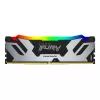 RAM  KINGSTON 24GB DDR5-8400 Kingston FURY® Renegade Silver DDR5 RGB CUDIMM, PC67200, CL40, 1.45V, 1Rx8, Auto-overclocking, Symmetric SILVER Large heat spreader, Dynamic RGB effects featuring Kingston FURY Infrared Sync technology, Intel XMP 3.0 Ready (Extreme M 