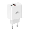 Incarcator  Rivacase Wall Charger Rivacase PS4102 W00, 2 port, 20W PD USB-C + QC3.0 USB-A, White 