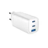 Incarcator  GEMBIRD 3-port 65 W GaN USB-C/USB-A fast charger, White, TA-UC-PDQC65-01-W 