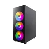 Carcasa fara PSU  1STPLAYER Case 1STPLAYER V3-B BLACK, ATX w/o PSU, Tempered Glass Side Panel, Front Panel: Tempered Glass, F5S RGB fan (3front), F5M RGB fan (1rear), no hub and controller, 3.5' HDD*2/ 2.5” SSD*2, USB3.0*1, USB2.0*2, HD AUDIO, SPCC 0.5mm, Black 