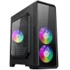 Carcasa fara PSU  GAMEMAX Case ATX GAMEMAX G561-BK, w/o PSU, 0.5mm, 3x120mm FRGB fans, Transparent panel, 1xUSB3.0, 2xUSB2.0, 1x5.25", 2x2.5", 2x3.5", Black 