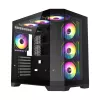 Carcasa fara PSU  GAMEMAX Case ATX GAMEMAX HYPE-A , w/o PSU, 0.5mm, 4x120mm ARGB fans, ARGB Hub, Front&Side Tempered Glass, DF, 1xUSB 3.0, 1xUSB 2.0, 3x2.5', 2x3.5', Black 