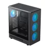 Корпус без БП  GAMEMAX Case ATX GAMEMAX Storm 2 AB, w/o PSU, 0.4mm, 6x120mm ARGB fans , Front Mesh, Tempered Glass, 1xUSB-C, 1xUSB3.0, 1xUSB2.0,  2x2.5", 3x3.5", Black 