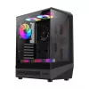 Корпус без БП  GAMEMAX Case ATX GAMEMAX Vista COC AB, w/o PSU, 0.6mm, 5x120mm ARGB, ARGB Strip, Front&Side TGl, 1xUSB-C, 1xUSB-3.0, 1xUSB2.0, 1x3.5", 2x2.5", Black 