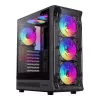 Carcasa fara PSU  GAMEMAX Case EATX GAMEMAX Starlight 2 AB, w/o PSU, 0.4mm, 6x120mm ARGB, Front Acrylic,Transparent panel, 1xUSB-C, 1xUSB3.0, 1xUSB2.0, 3x2.5", 2x3.5", Black 