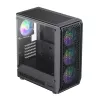 Корпус без БП  GAMEMAX Case mATX GAMEMAX Forge MB, w/o PSU, 0.4mm, 4x120mm ARGB, Front Mesh, Tempered Glass, Dust Filter, 1xUSB-C, 1xUSB3.0, 1xUSB2.0, 3x2.5", 2x3.5", Black 