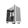 Корпус без БП  DEEPCOOL DEEPCOOL ”CH370 WH”  Micro-ATX Case, with Side-Window (Tempered Glass SidePanel) Magnetic, without PSU, Pre-installed: Rear 1x120mm fan, Retractable Headset holder, GPU holder, Dust filters, Quick-release SSD mounting, 2xUSB3.0. 1xAudio, White 