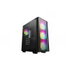 Корпус без БП  DEEPCOOL DEEPCOOL ”MATREXX 55 V4” ATX Case, with Tempered Glass Side-Window (full sized), Front LED Strip, without PSU, Glass front panel with dust filter, Front: 3x140mm ARGB PWM Fans, Rear: 1x120mm ARGB PWM fan, 2x3.5” HDD / 2x2.5” SSD, 2xUSB3.0, 1xAudio, L 