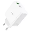 Încarcator  Hoco USB Charger  HOCO C113A Awesome Dual-port 65W, 1 x USB-C + 1 x USB, USB-C: up to 65W,  USB:18W, Total output: 5V/3.25A, up to PD65W / QC3.0, White 