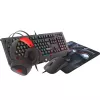 Игровая клавиатура  Genesis Genesis 4 in 1 Combo Cobalt 330 Keyboard+Mouse+Mouse Pad+Headset, US Layout 9857901733688 