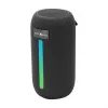 Колонка  GEMBIRD Gembird SPK-BT-LED-07, Bluetooth LED Portable Speaker, 5W RMS, Bluetooth v.5.3, RGB, Built-in microphone, microSD, built-in lithium battery - 1500 mAh, FM-radio: power and audio cables are anntena, 0.58g, Black 